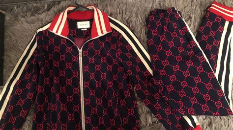 fake toddler gucci track suit|gucci tracksuit vs counterfeit.